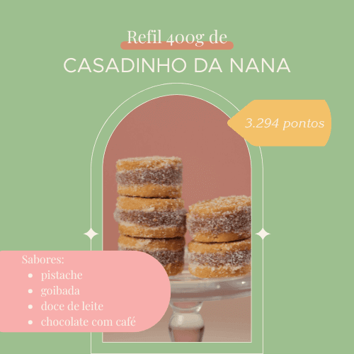 Refil de 400g de Casadinho de Chocolate com Café